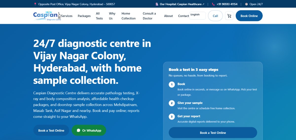 Homepage of caspianlabs.in