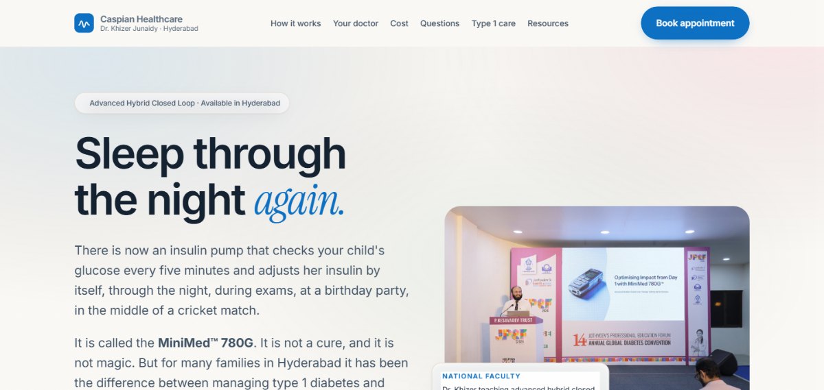Homepage of caspiant1d.in: Sleep through the night again