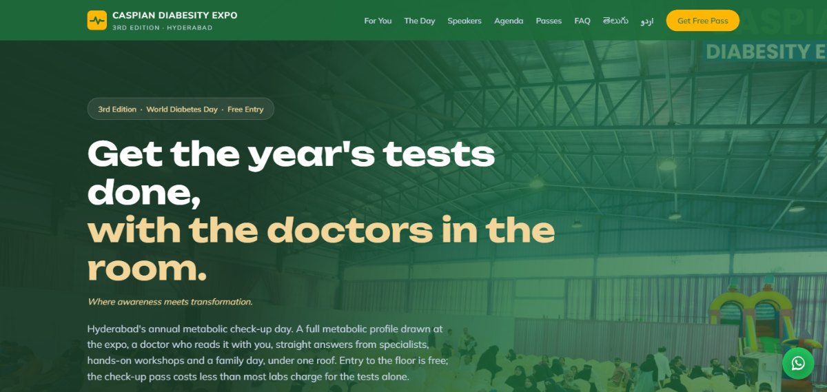 Homepage of diabesityexpo.com: Walk in with questions. Walk out with your numbers and a plan.