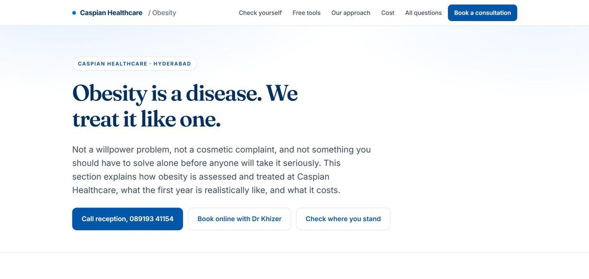 The obesity care section